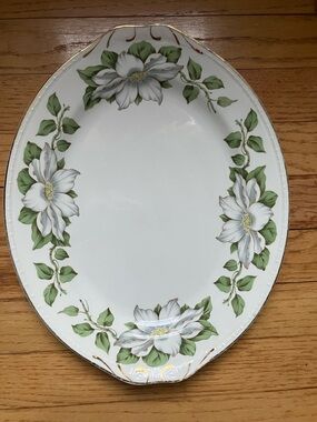 Homer Laughlin Magnolia flower “Georgian” 14” Serving Platter